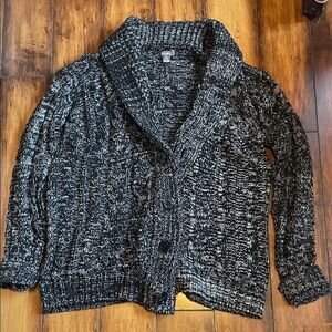 Eddie Bauer Black and White Knit Cardigan